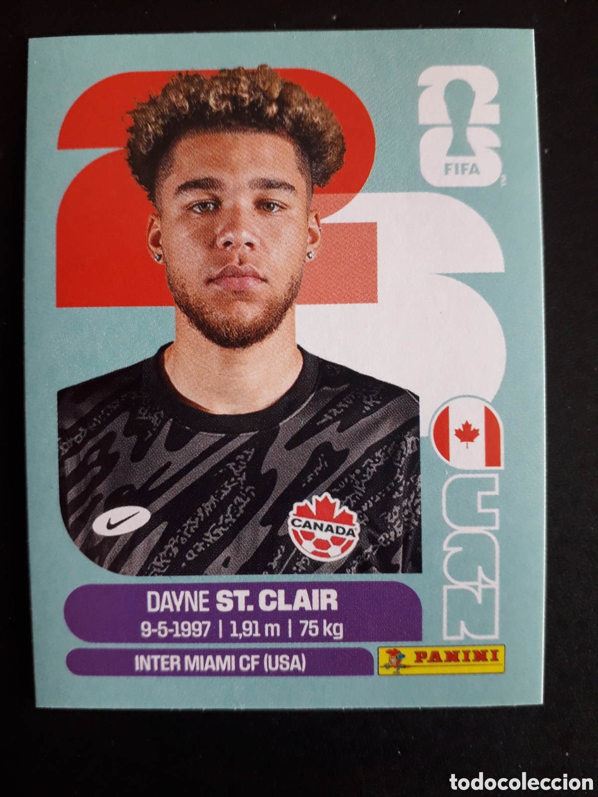 Fu&szlig;ball-Sticker: ST CLAIR CANAD&Aacute; CAN 2 MUNDIAL F&Uacute;TBOL 2026 FIFA WORLD CUP PANINI SIN PEGAR PEDIDO M&Iacute;NIMO 3&euro;