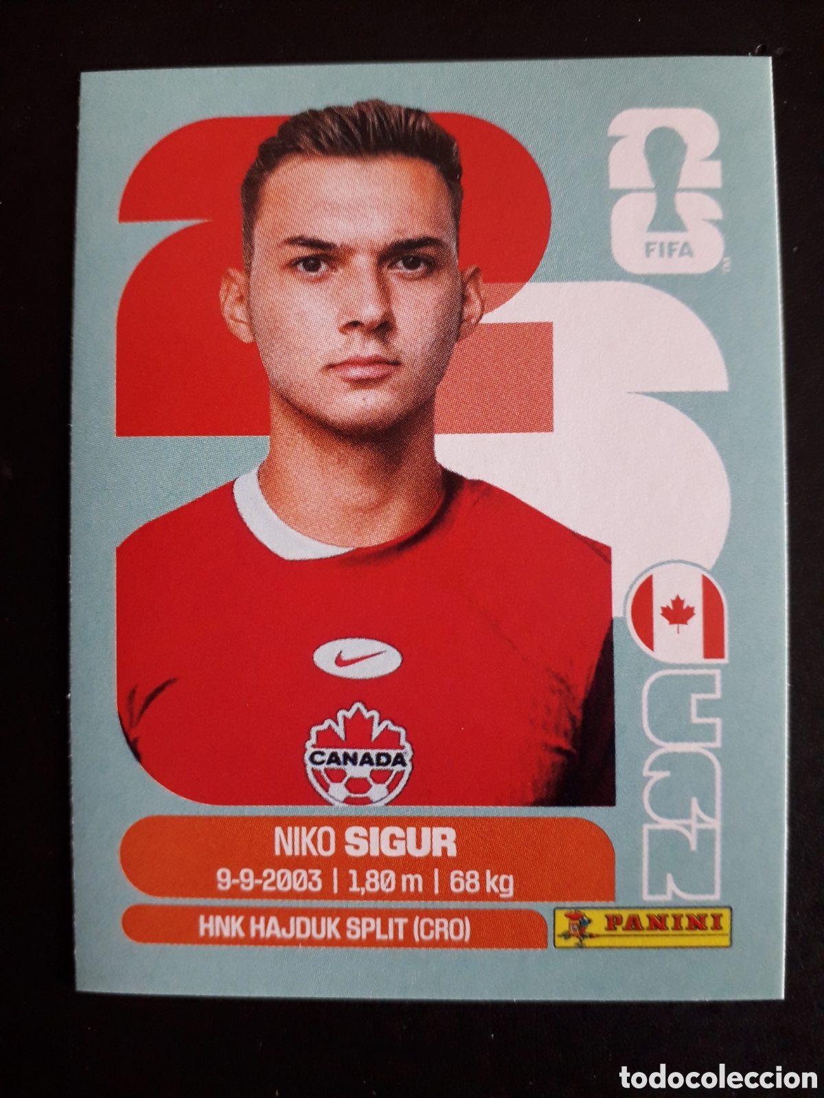 Cromos de F&uacute;tbol: SIGUR CANAD&Aacute; CAN 16 MUNDIAL F&Uacute;TBOL 2026 FIFA WORLD CUP PANINI SIN PEGAR PEDIDO M&Iacute;NIMO 3&euro;