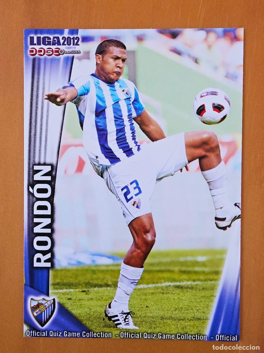 Cromos de F&uacute;tbol: 290 Salom&oacute;n Rond&oacute;n, M&aacute;laga CF, Mundicromo Sport Fichas Quiz de la Liga 2011 2012 11 12