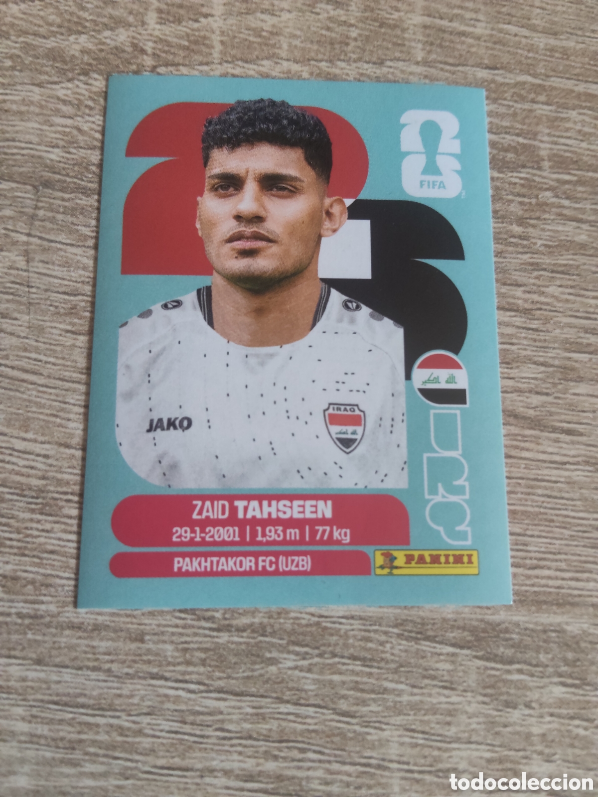 Cromos de F&uacute;tbol: Panini mundial 2026 IRQ 7 Zaid Tahseen Iraq