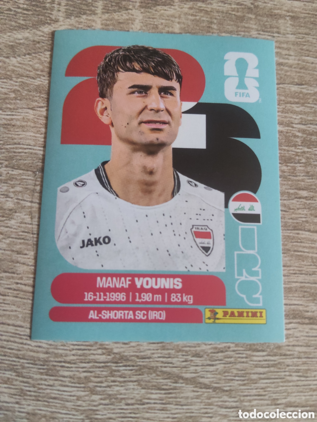 Cromos de F&uacute;tbol: Panini mundial 2026 IRQ 8 Manaf Younis Iraq