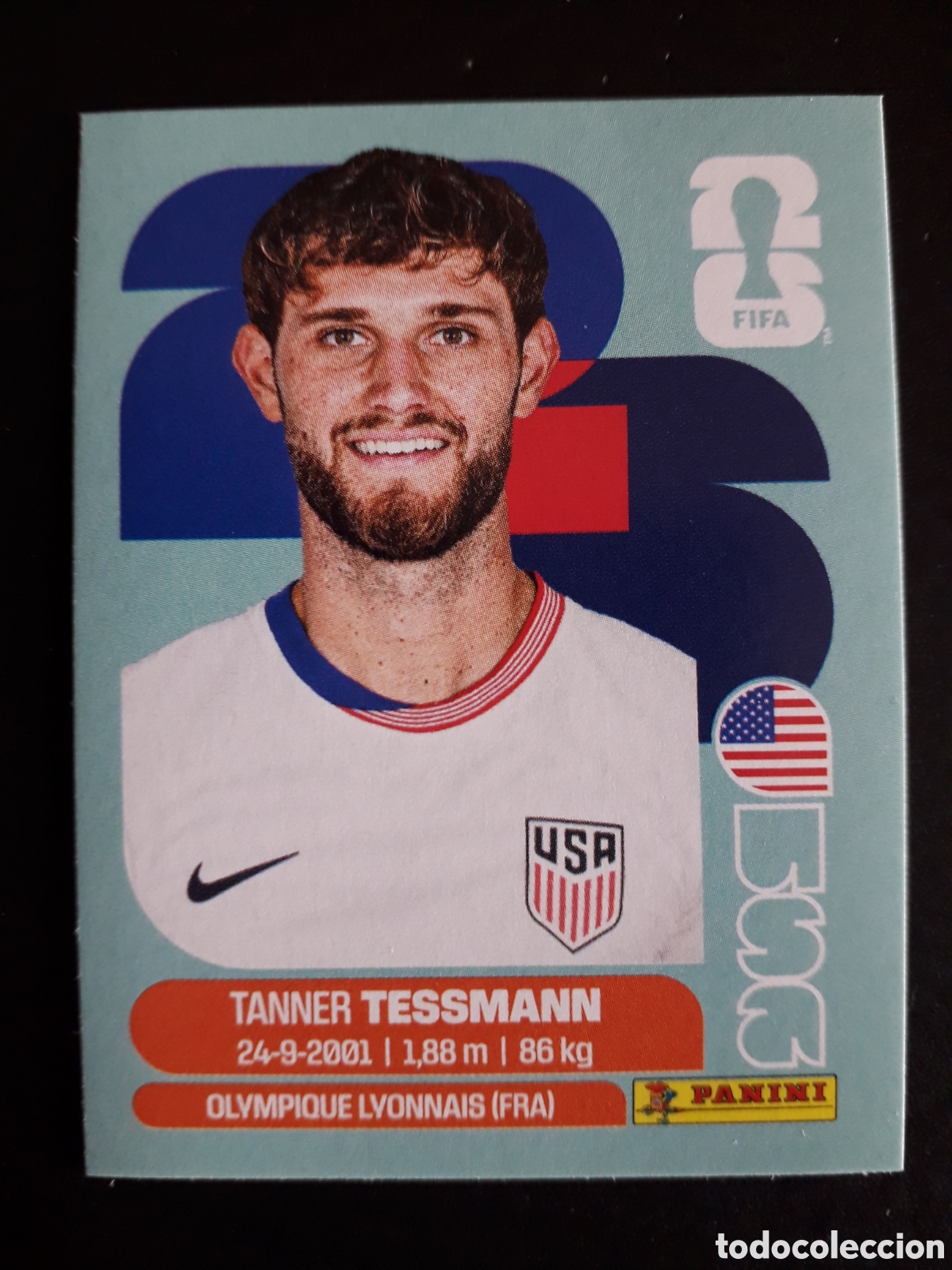 Cromos de Futebol: TESSMANN ESTADOS UNIDOS USA 9 MUNDIAL F&Uacute;TBOL 2026 FIFA WORLD CUP PANINI SIN PEGAR PEDIDO M&Iacute;NIMO 3&euro;