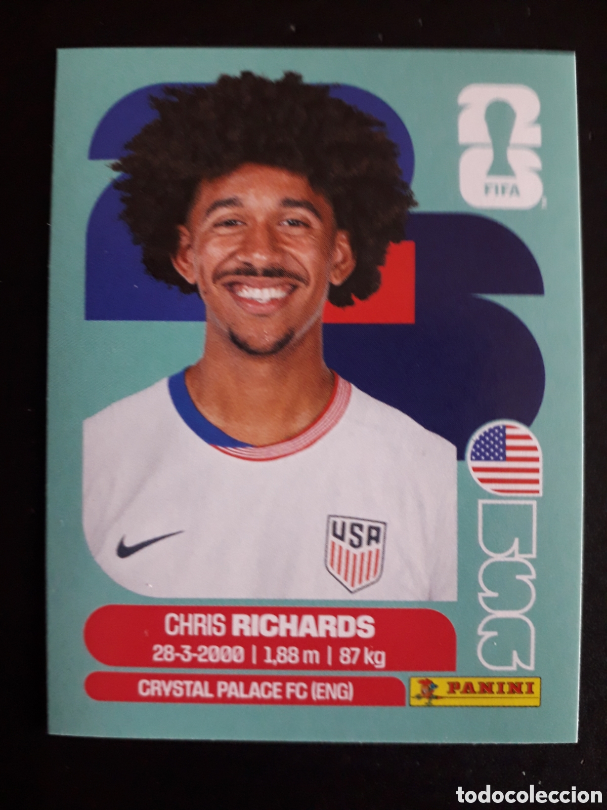 Cromos de Futebol: RICHARDS ESTADOS UNIDOS USA 3 MUNDIAL F&Uacute;TBOL 2026 FIFA WORLD CUP PANINI SIN PEGAR PEDIDO M&Iacute;NIMO 3&euro;.