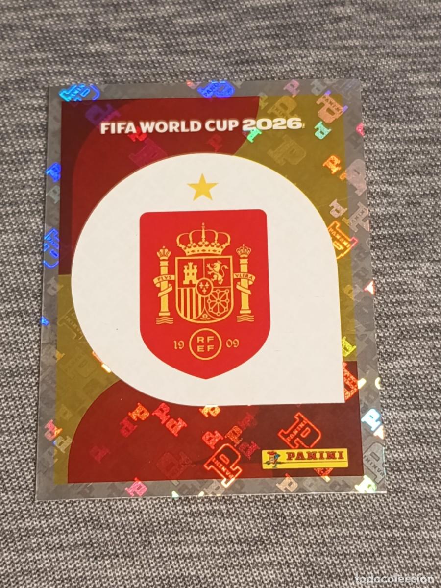 Cromos de F&uacute;tbol: ESCUDO ESPA&Ntilde;A ESP 1 STICKER MUNDIAL 2026 PANINI FIFA WORLD CUP NUEVO