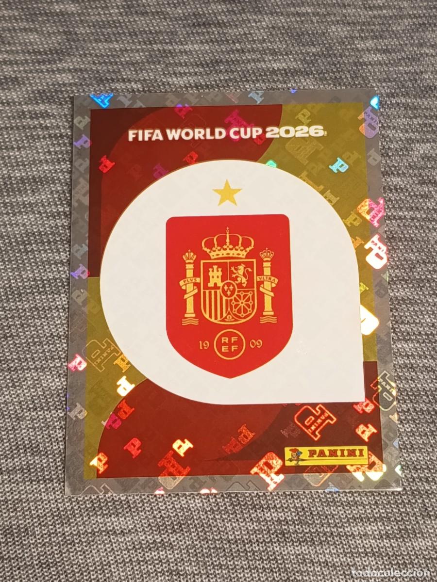Cromos de F&uacute;tbol: ESCUDO ESPA&Ntilde;A ESP 1 STICKER MUNDIAL 2026 PANINI FIFA WORLD CUP NUEVO