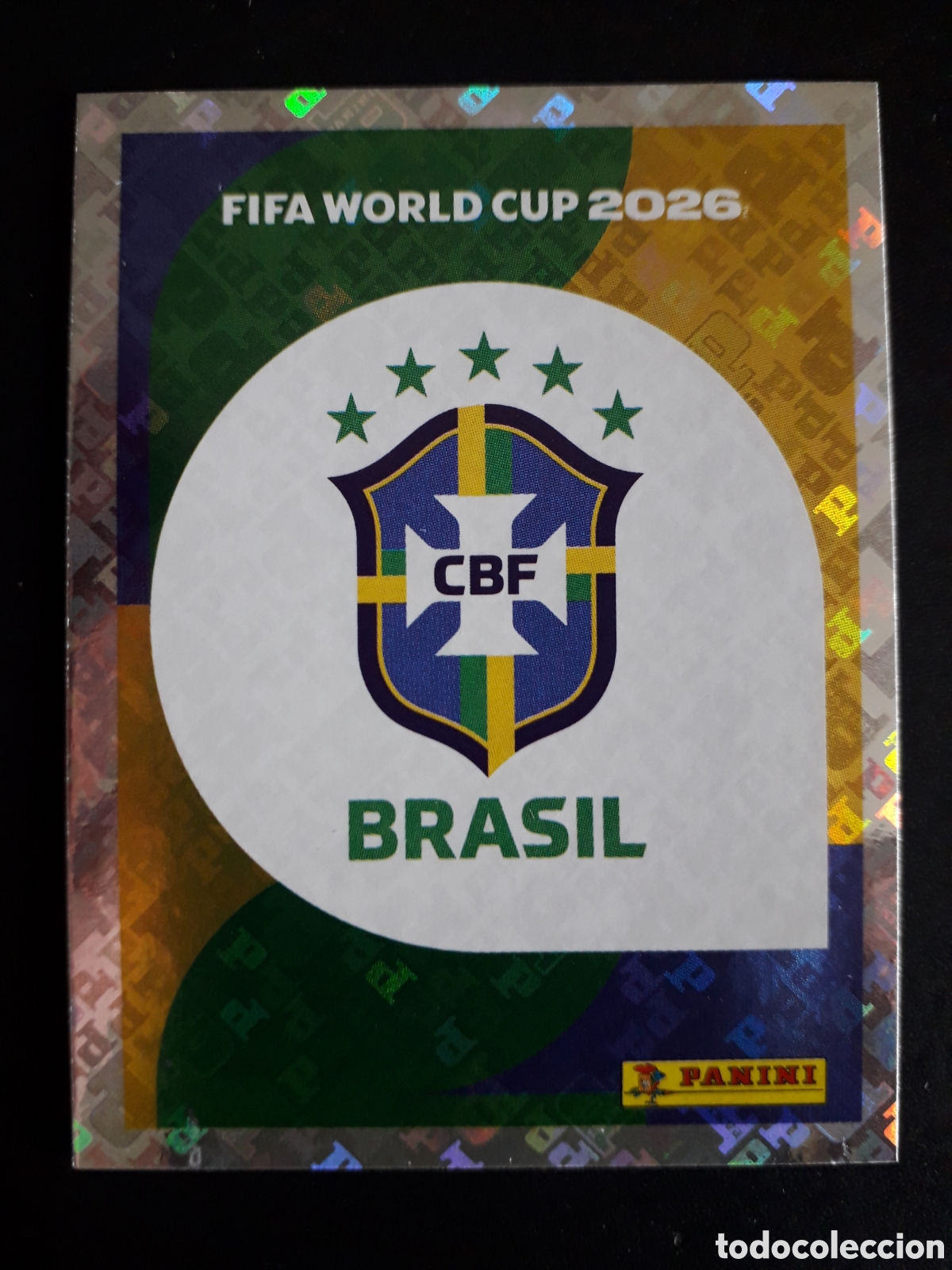 Cromos de F&uacute;tbol: ESCUDO BRASIL BRA 1 MUNDIAL F&Uacute;TBOL 2026 FIFA WORLD CUP PANINI SIN PEGAR PEDIDO M&Iacute;NIMO 3&euro;