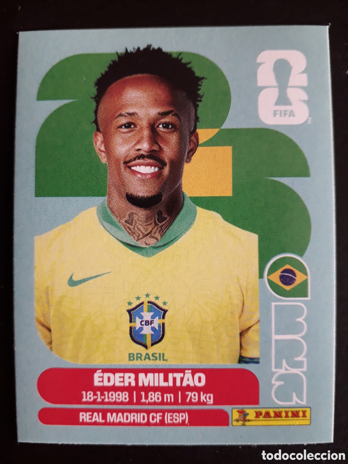 Cromos de F&uacute;tbol: MILIT&Atilde;O BRASIL BRA 5 MUNDIAL F&Uacute;TBOL 2026 FIFA WORLD CUP PANINI SIN PEGAR PEDIDO M&Iacute;NIMO 3&euro;