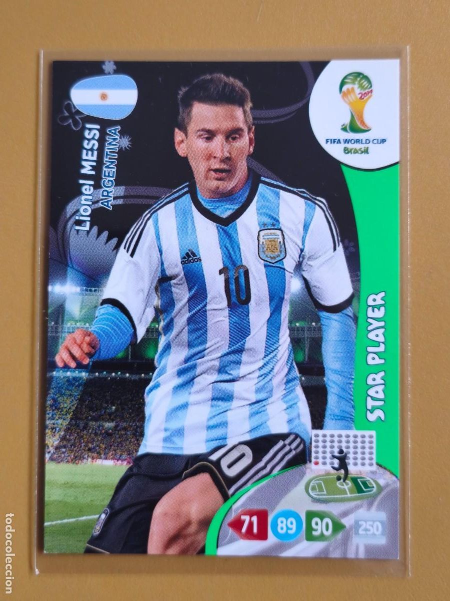 Cromos de F&uacute;tbol: messi, 2014 star player fifa world cup
