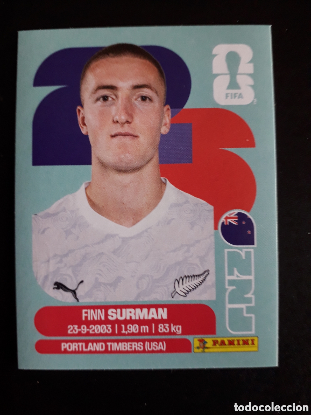 Cromos de F&uacute;tbol: SURMAN NUEVA ZELANDA NZL 9 MUNDIAL F&Uacute;TBOL 2026 FIFA WORLD CUP PANINI SIN PEGAR PEDIDO M&Iacute;NIMO 3&euro;.