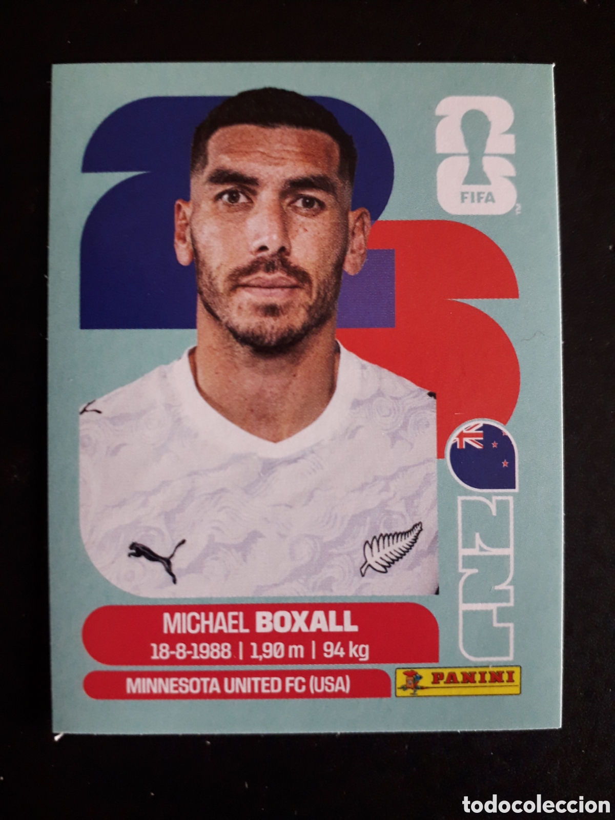Cromos de F&uacute;tbol: BOXALL NUEVA ZELANDA NZL 4 MUNDIAL F&Uacute;TBOL 2026 FIFA WORLD CUP PANINI SIN PEGAR PEDIDO M&Iacute;NIMO 3&euro;