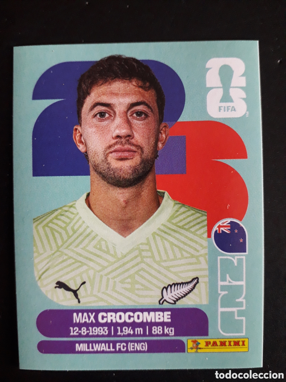 Cromos de F&uacute;tbol: CROCOMBE NUEVA ZELANDA NZL 2 MUNDIAL F&Uacute;TBOL 2026 FIFA WORLD CUP PANINI SIN PEGAR PEDIDO M&Iacute;NIMO 3&euro;