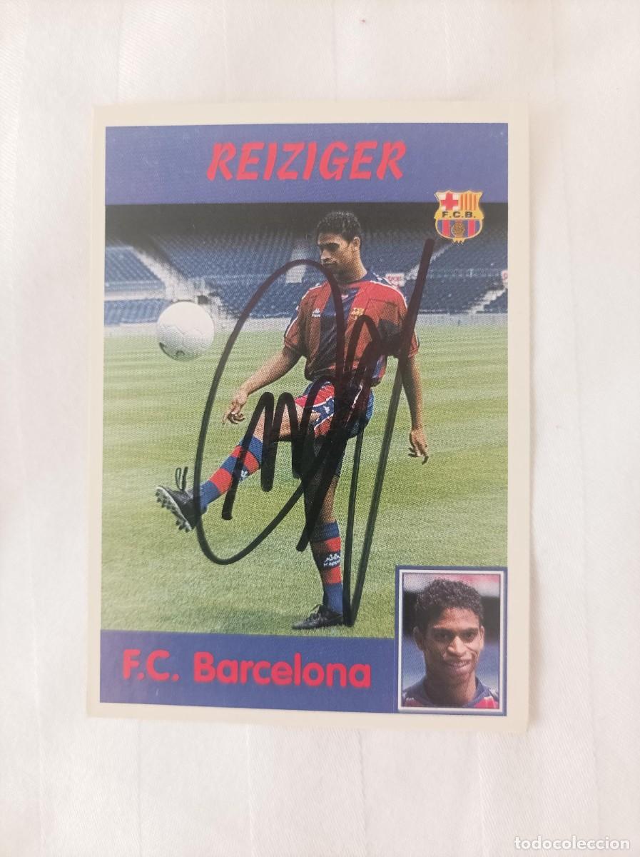 Cromos de F&uacute;tbol: Cromo futbol firmado Reiziger