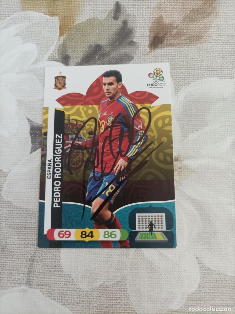 Cromos de F&uacute;tbol: Cromo futbol firmado Pedro Rodriguez-Pedrito-