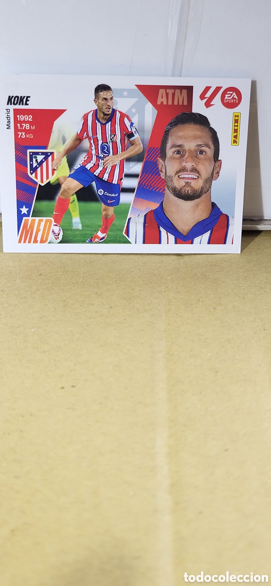 Cromos de F&uacute;tbol: KOKE ATLETICO DE MADRID N&ordm; 14 LIGA ESTE 25 26 2025 2026 PANINI