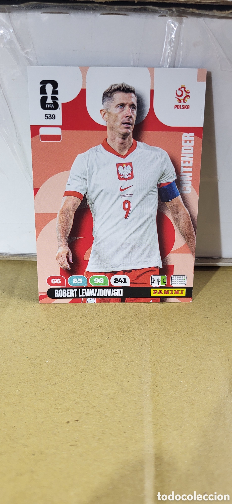 Figurine di Calcio: ROBERT LEWANDOWSKI POLONIA N&ordm; 539 CONTENDER ADRENALYN FIFA WORLD CUP 2026 PANINI