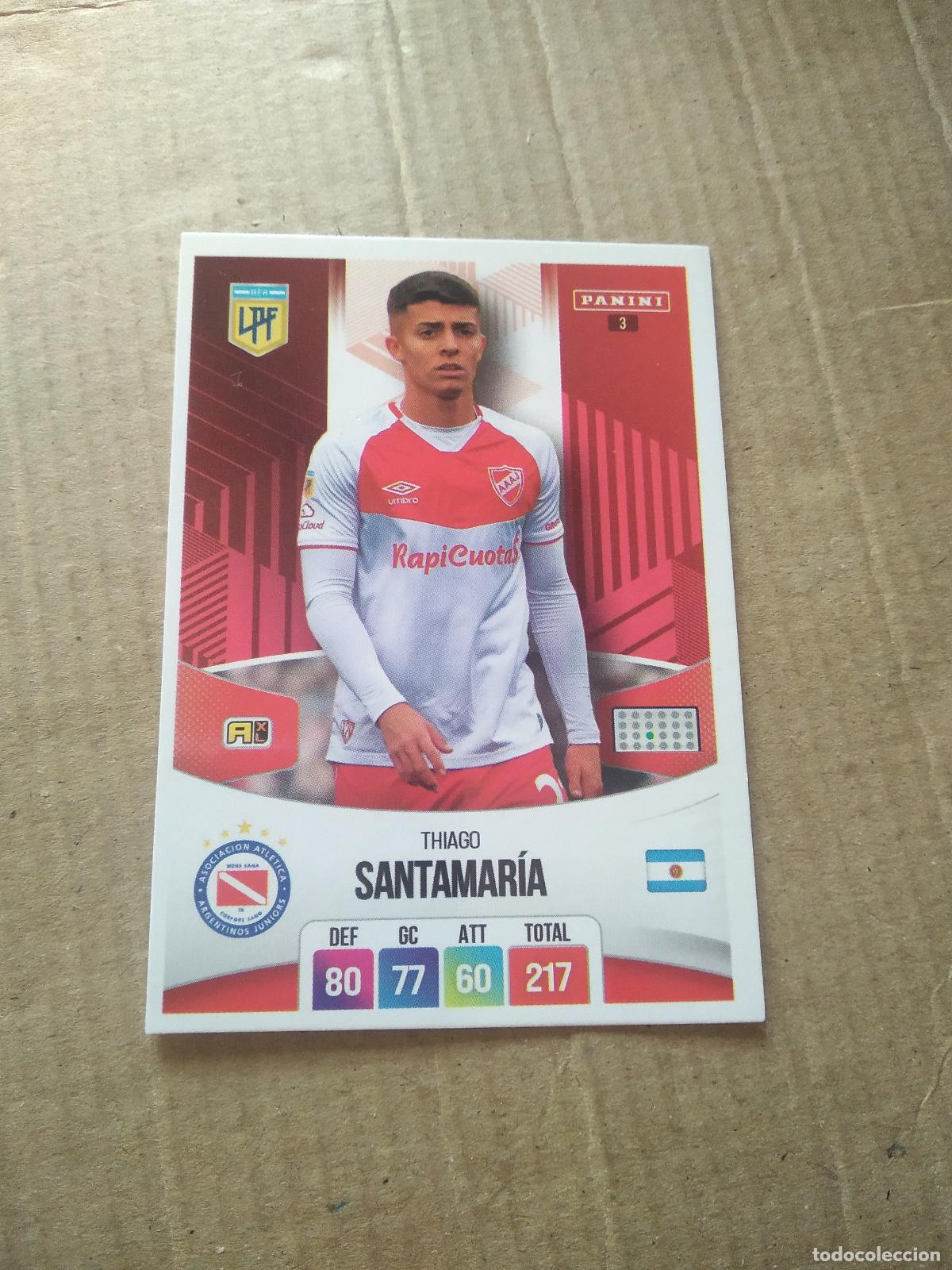 Fu&szlig;ball-Sticker: 3 THIAGO SANTAMARIA ARGENTINOS JUNIORS CROMO FUTBOL ARGENTINO PANINI LIGA ARGENTINA 2024 ADRENALYN