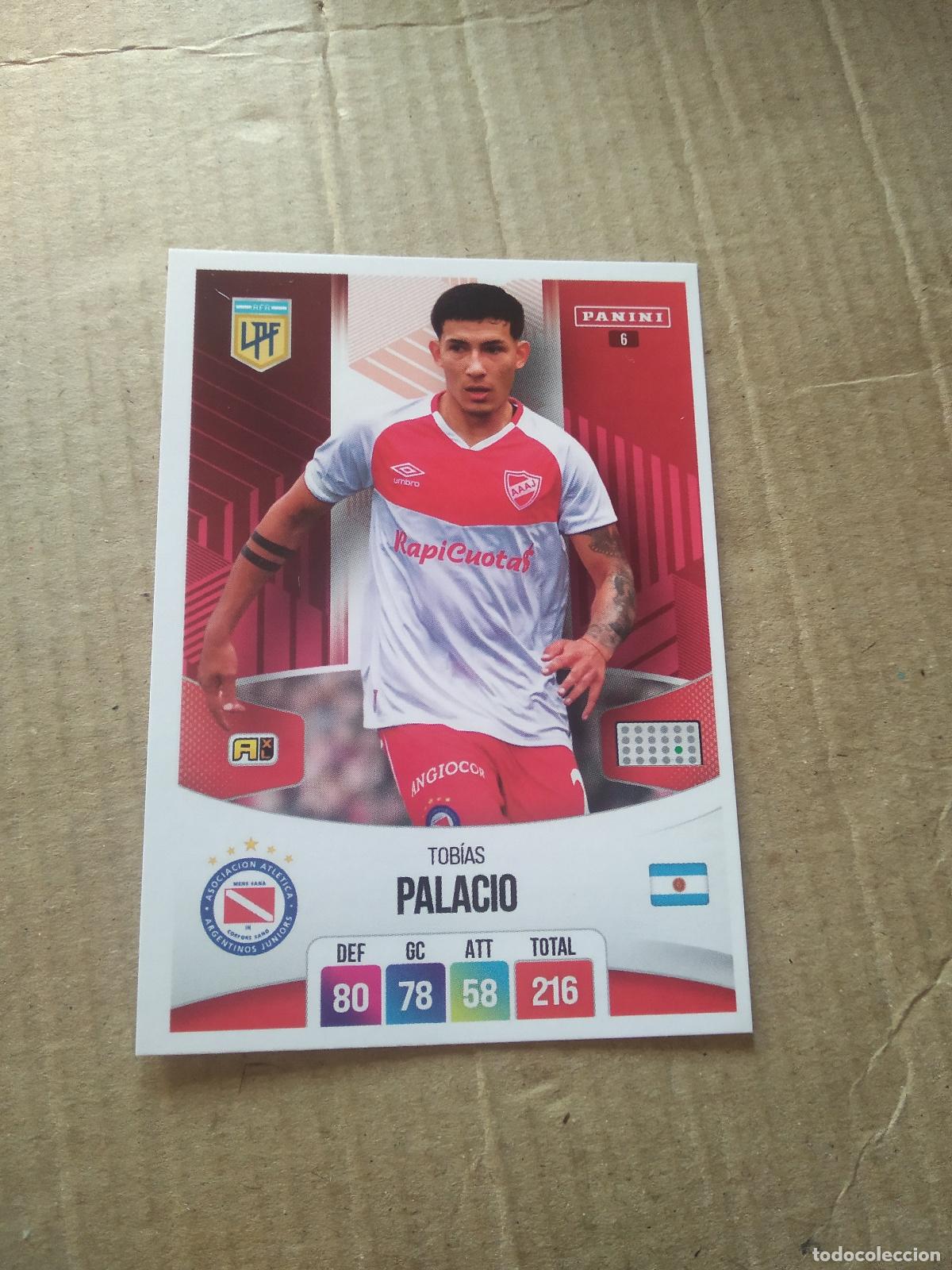 Football Stickers: 6 TOBIAS PALACIO ARGENTINOS JUNIORS CROMO FUTBOL ARGENTINO PANINI LIGA ARGENTINA 2024 ADRENALYN