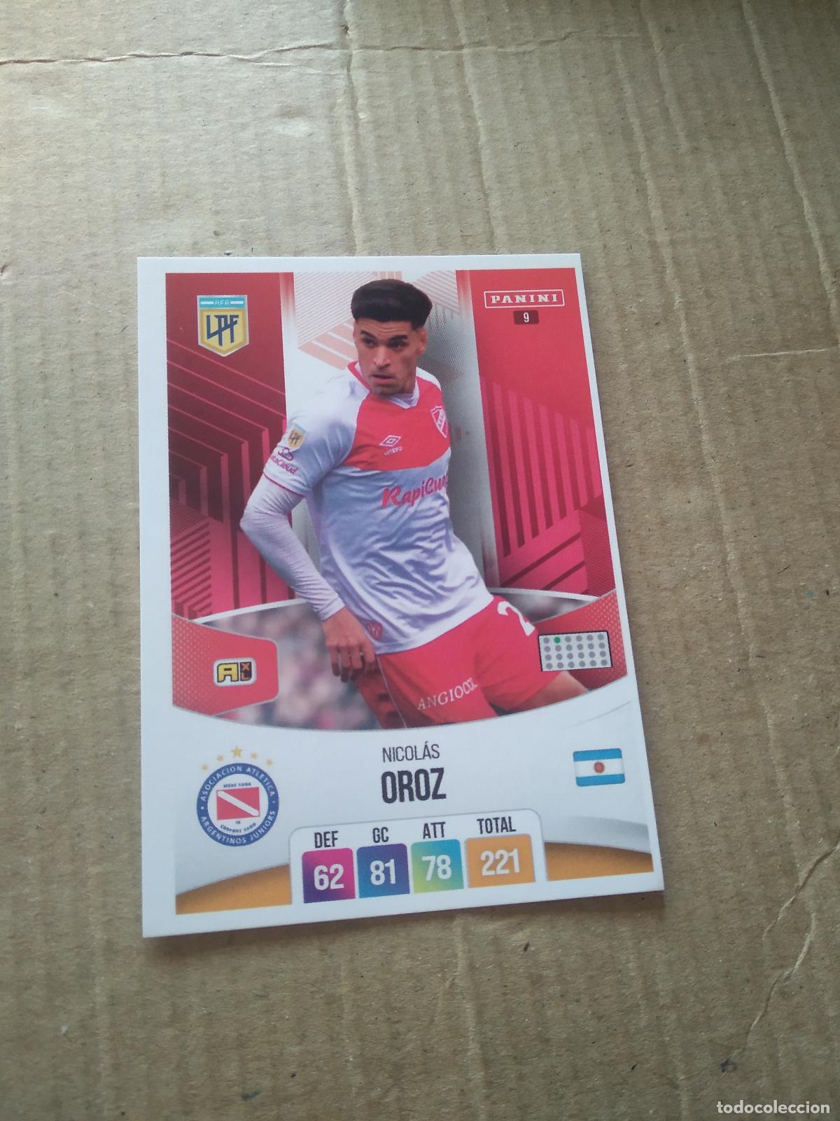 Football Stickers: 9 NICOLAS OROZ ARGENTINOS JUNIORS CROMO FUTBOL ARGENTINO PANINI LIGA ARGENTINA 2024 ADRENALYN