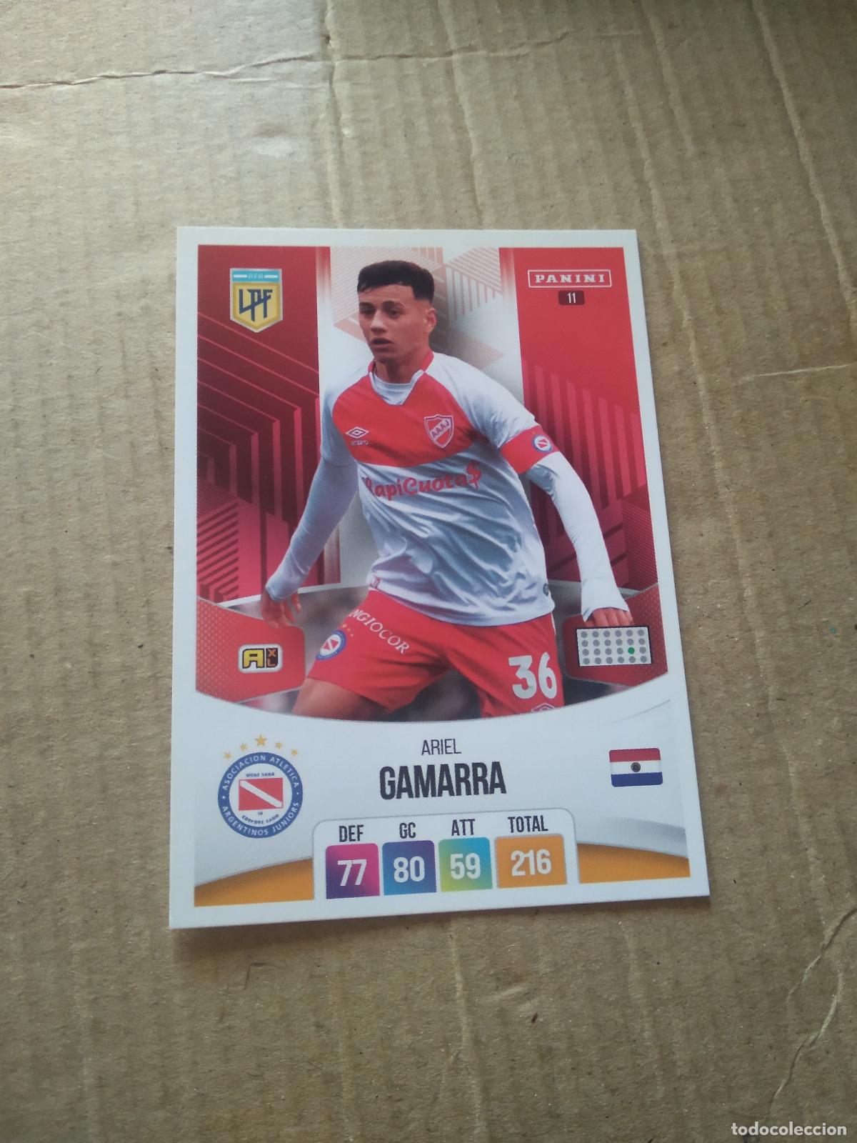 Football Stickers: 11 ARIEL GAMARRA ARGENTINOS JUNIORS CROMO FUTBOL ARGENTINO PANINI LIGA ARGENTINA 2024 ADRENALYN