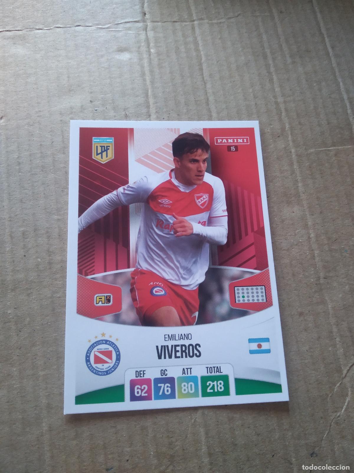 Cromos de F&uacute;tbol: 15 EMILIANO VIVEROS ARGENTINOS JUNIORS CROMO FUTBOL ARGENTINO PANINI LIGA ARGENTINA 2024 ADRENALYN