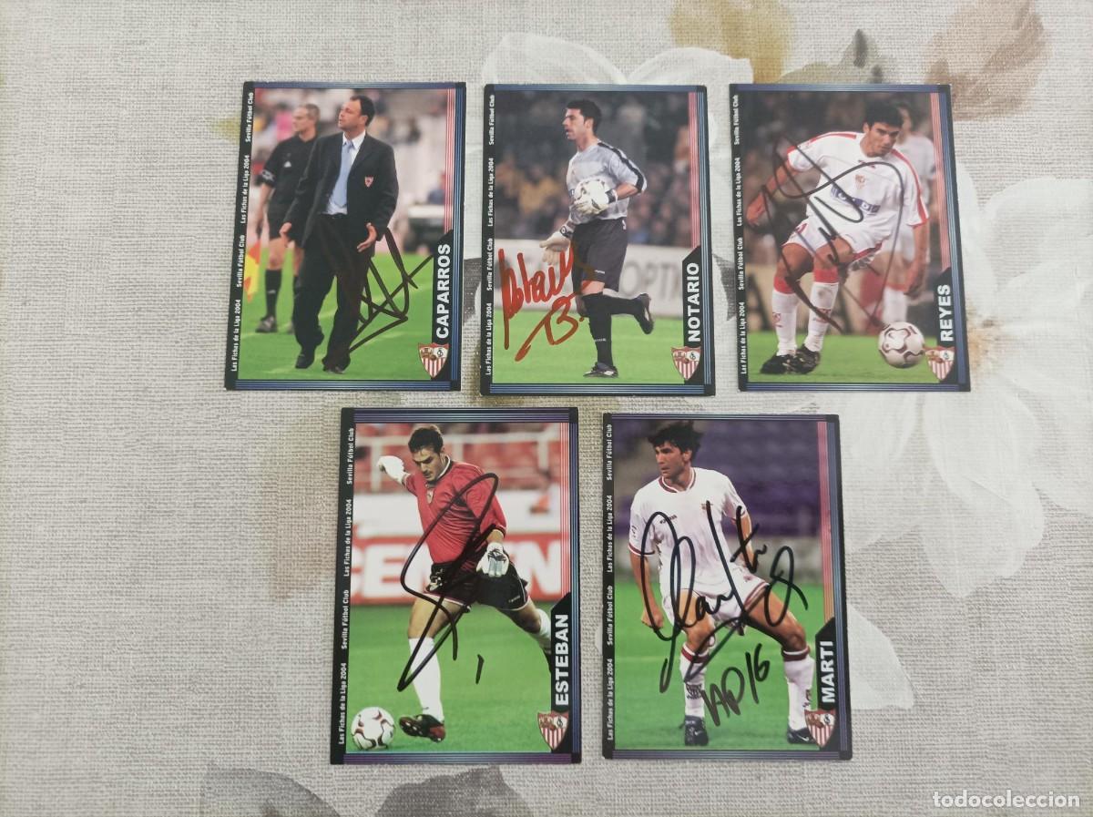 Cromos de F&uacute;tbol: Cromos futbol firmados Sevilla-incluye Reyes-