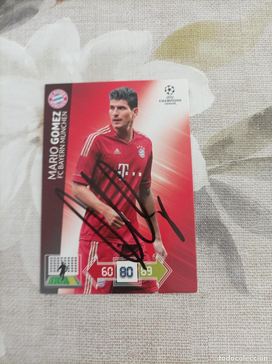 Cromos de F&uacute;tbol: Cromo firmado Mario Gomez Bayern