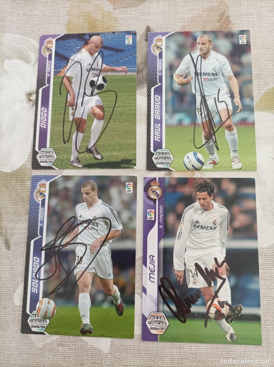 Cromos de F&uacute;tbol: Cromos futbol firmados Real Madrid