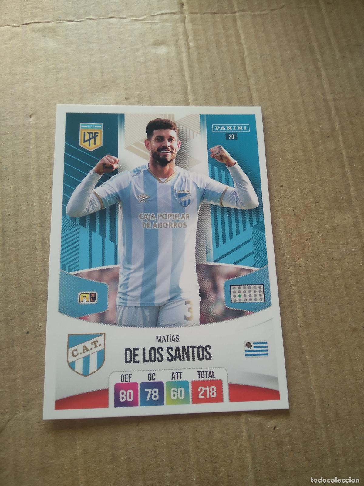 Cromos de F&uacute;tbol: 20 MATIAS DE LOS SANTOS ATLETICO TUCUMAN CROMO FUTBOL ARGENTINO PANINI LIGA ARGENTINA 2024 ADRENALYN