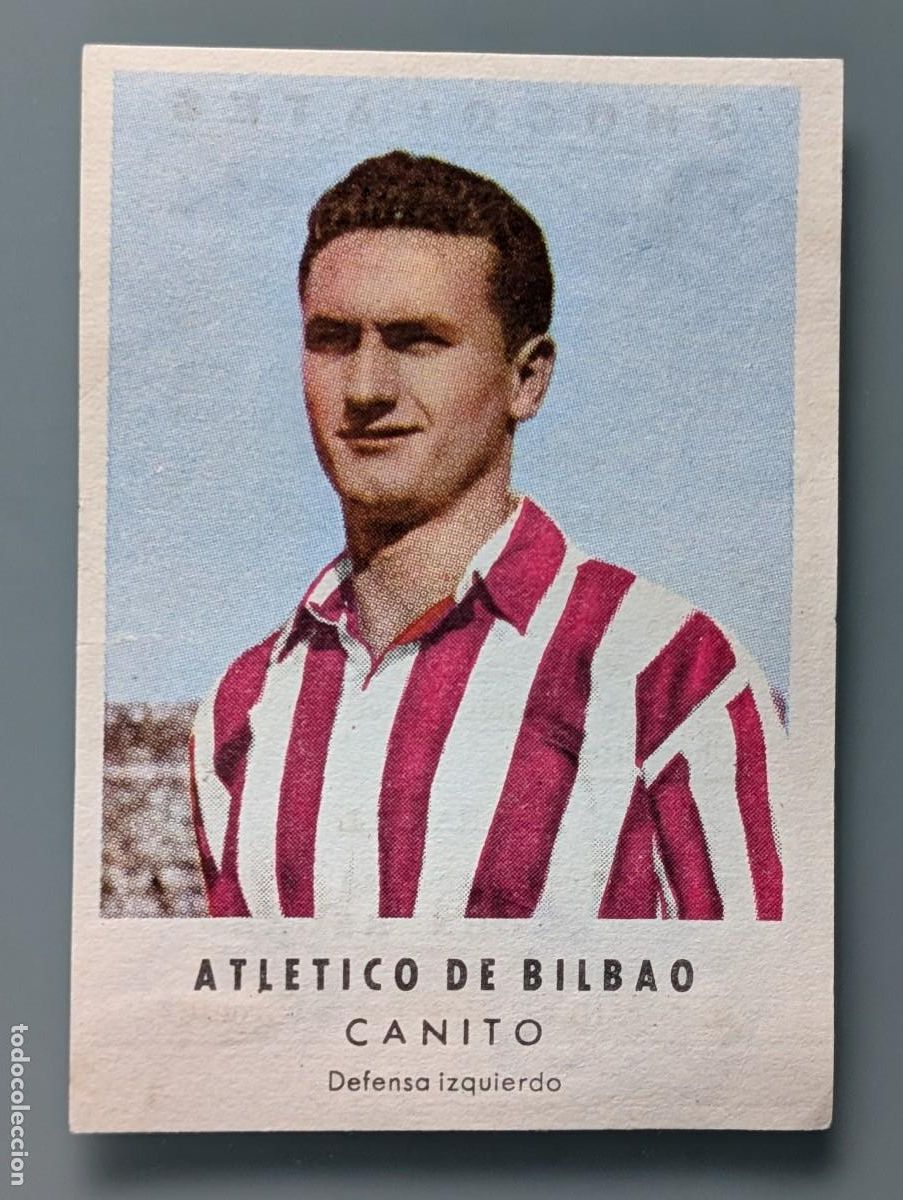 Fu&szlig;ball-Sticker: DIFICIL CROMO VERY RARE CARD CANITO ATHLETIC CLUB CHOCOLATES GRANELL 1956/57 FOOTBALL BILBAO VIZCAYA