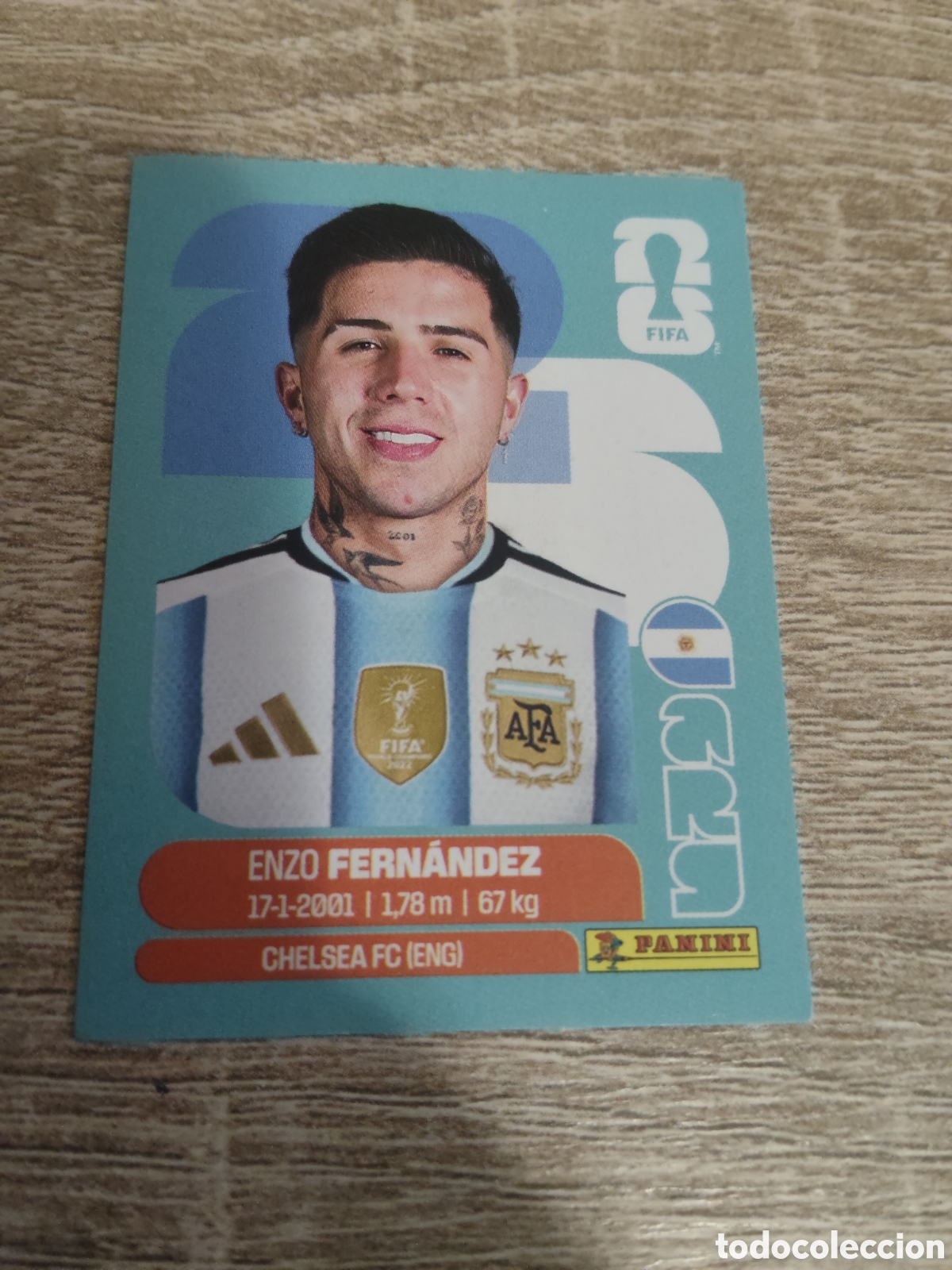 Cromos de F&uacute;tbol: Panini mundial 2026 ARG 8 Enzo Fern&aacute;ndez Argentina