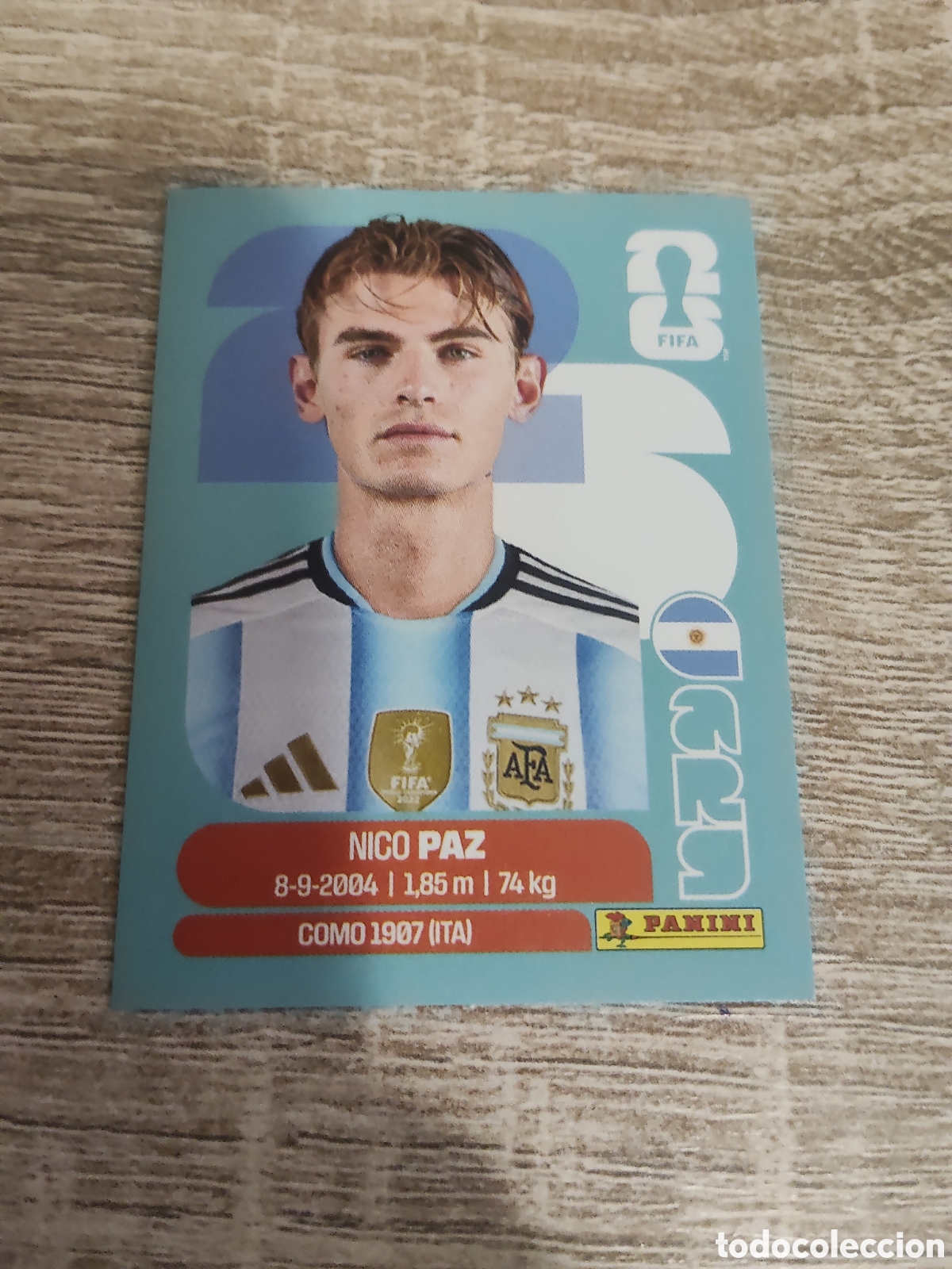 Cromos de F&uacute;tbol: Panini mundial 2026 ARG 14 Nico Paz Argentina