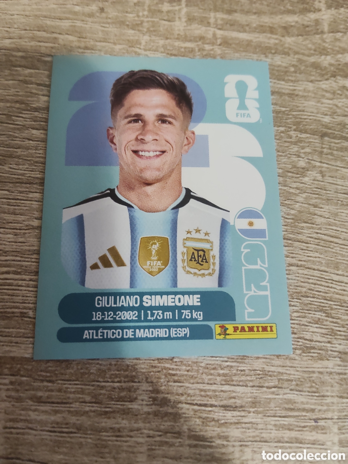 Cromos de F&uacute;tbol: Panini mundial 2026 ARG 20 Giuliano Simeone Argentina