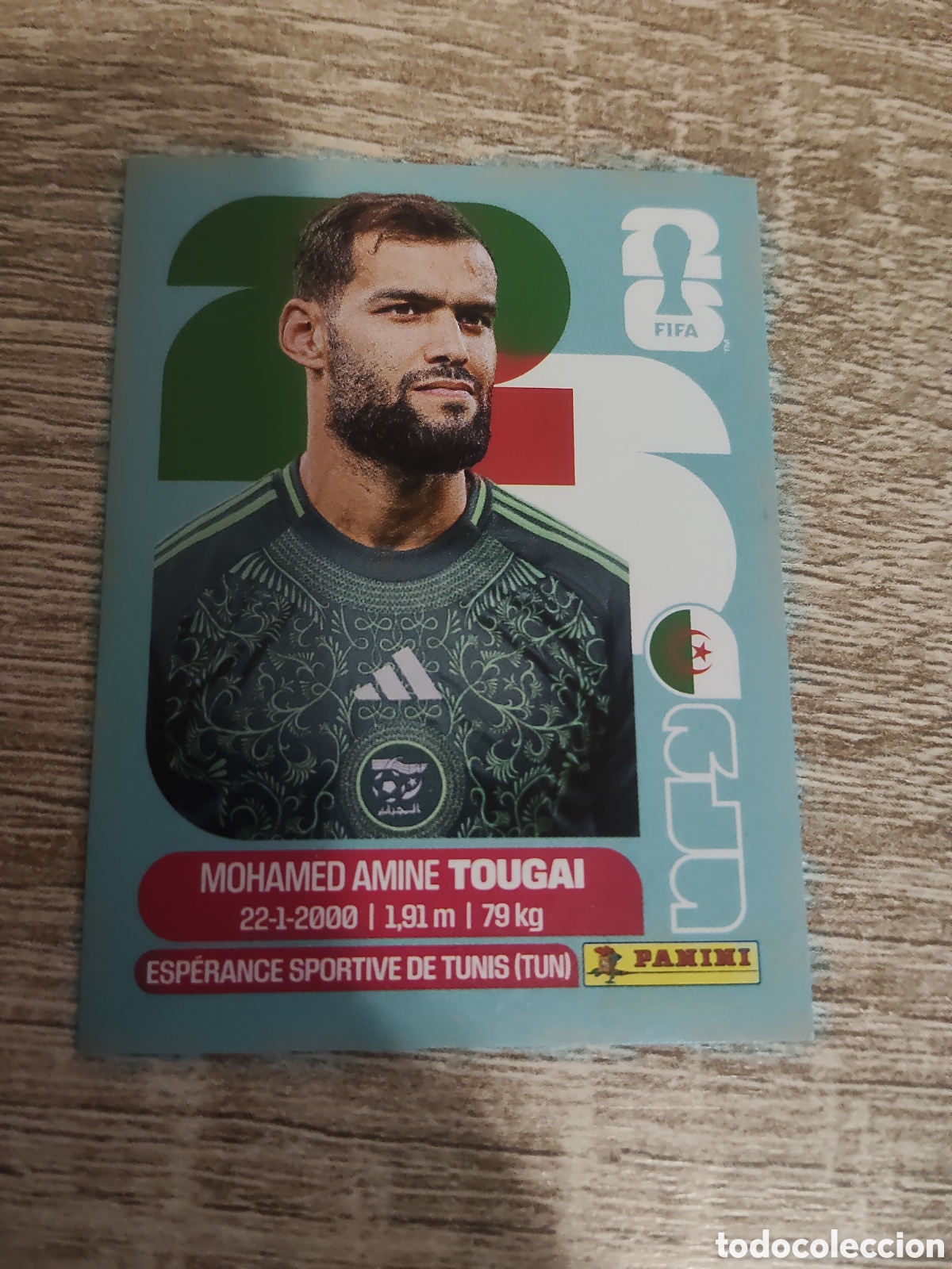 Cromos de F&uacute;tbol: Panini mundial 2026 ALG 6 Mohamed Amine Tougai Argelia
