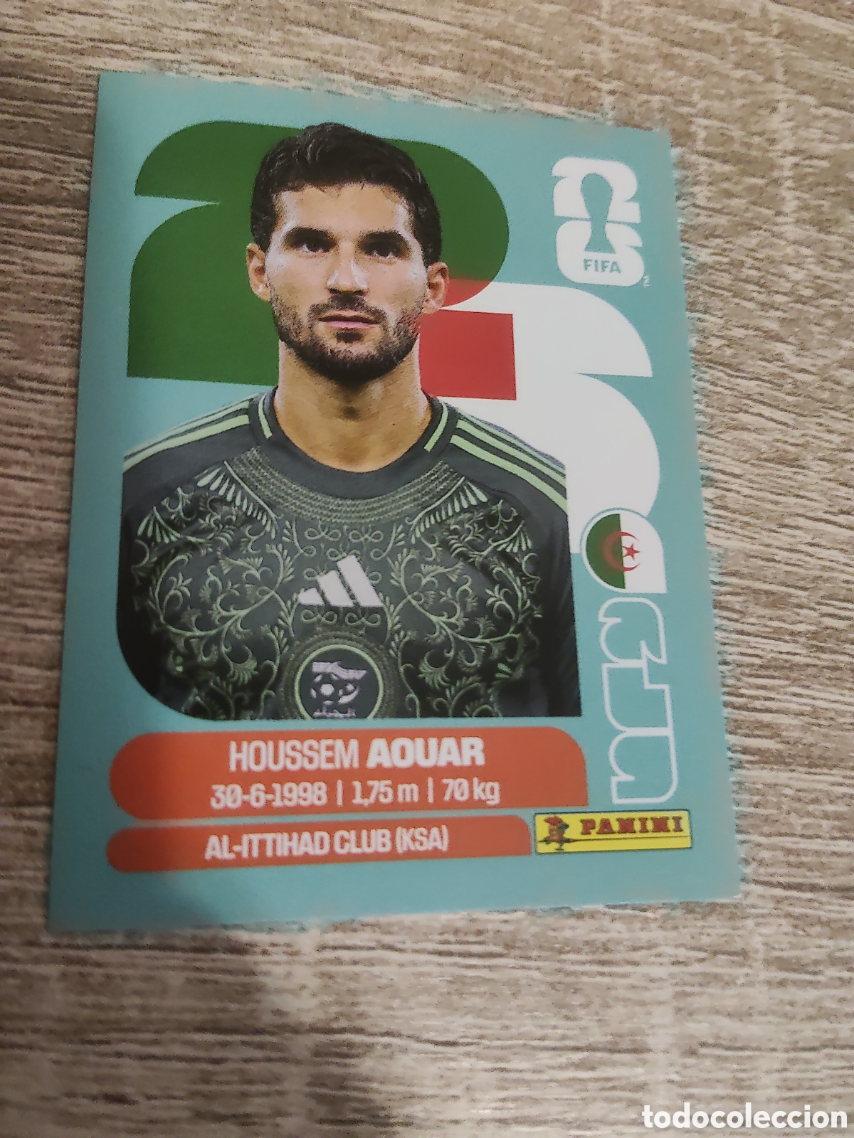Cromos de F&uacute;tbol: Panini mundial 2026 ALG 9 Houssem Aouar Argelia