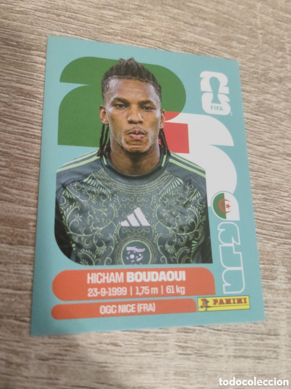 Cromos de F&uacute;tbol: Panini mundial 2026 ALG 10 Hicham Boudaoui Argelia