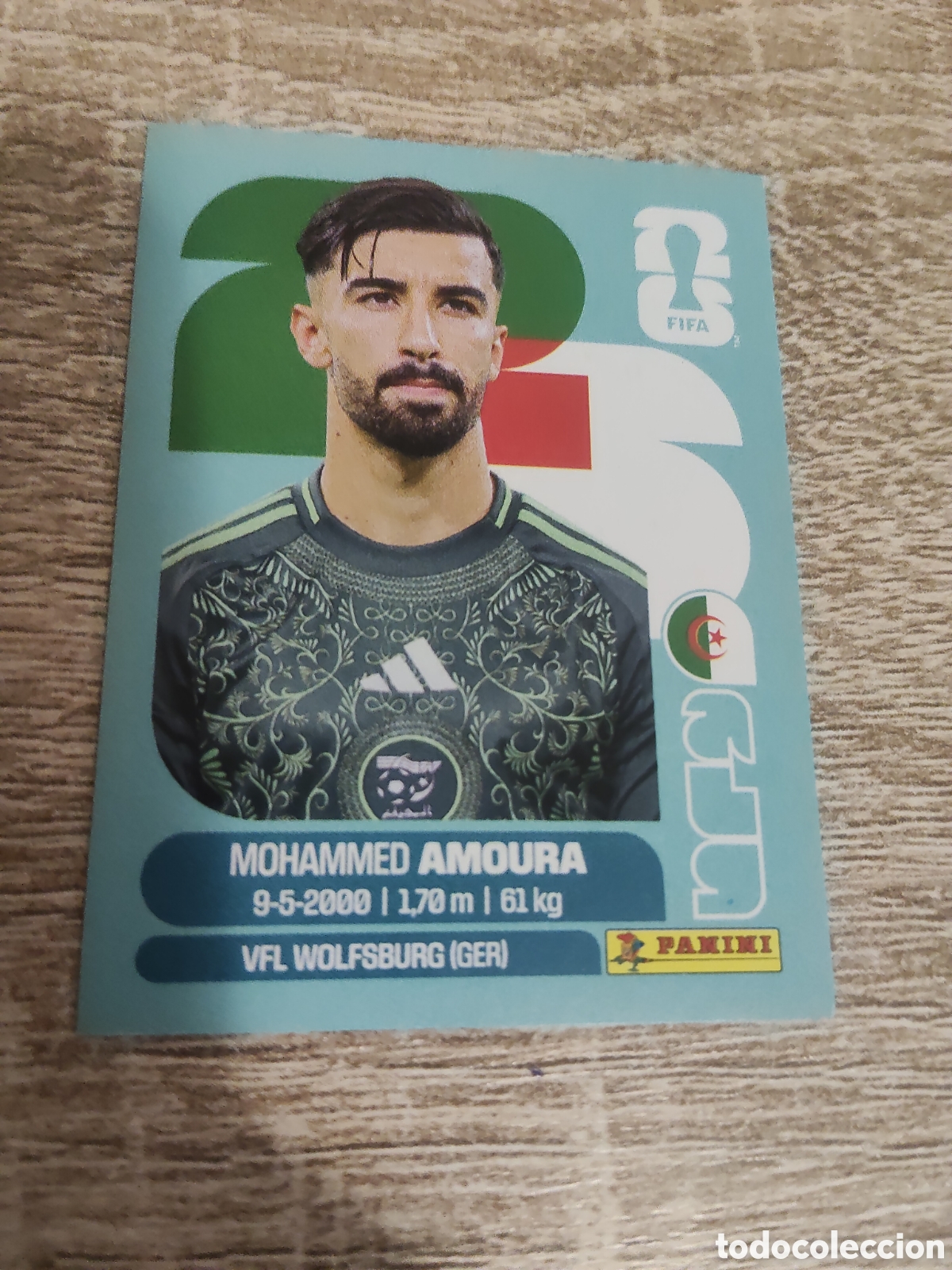Cromos de F&uacute;tbol: Panini mundial 2026 ALG 20 Mohammed Amoura Argelia