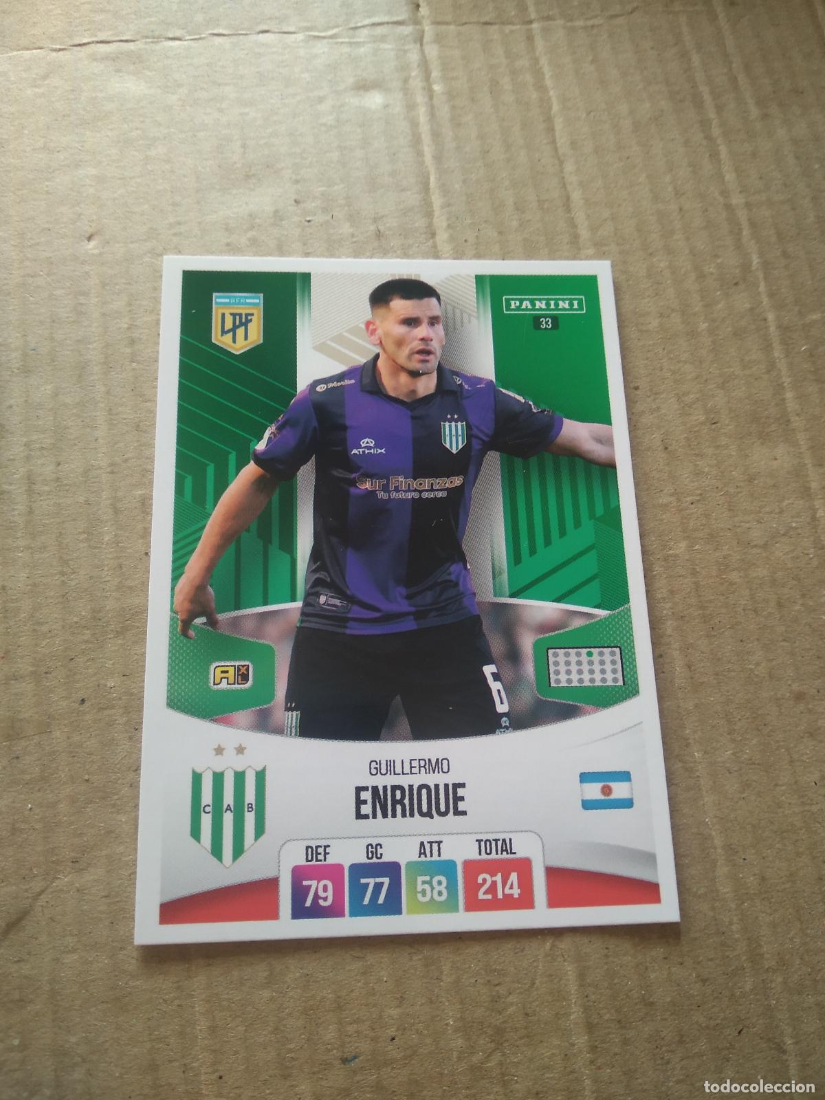 Cromos de F&uacute;tbol: 33 GUILLERMO ENRIQUE BANFIELD CROMO FUTBOL ARGENTINO PANINI LIGA ARGENTINA 2024 ADRENALYN