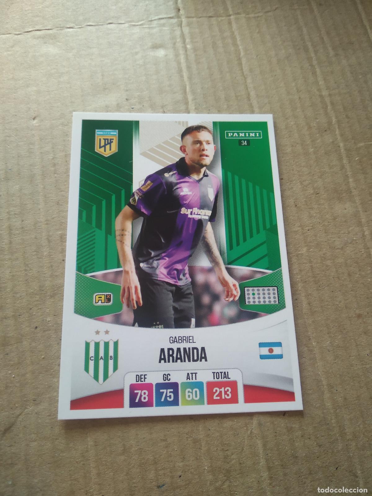 Cromos de F&uacute;tbol: 34 GABRIEL ARANDA BANFIELD CROMO FUTBOL ARGENTINO PANINI LIGA ARGENTINA 2024 ADRENALYN
