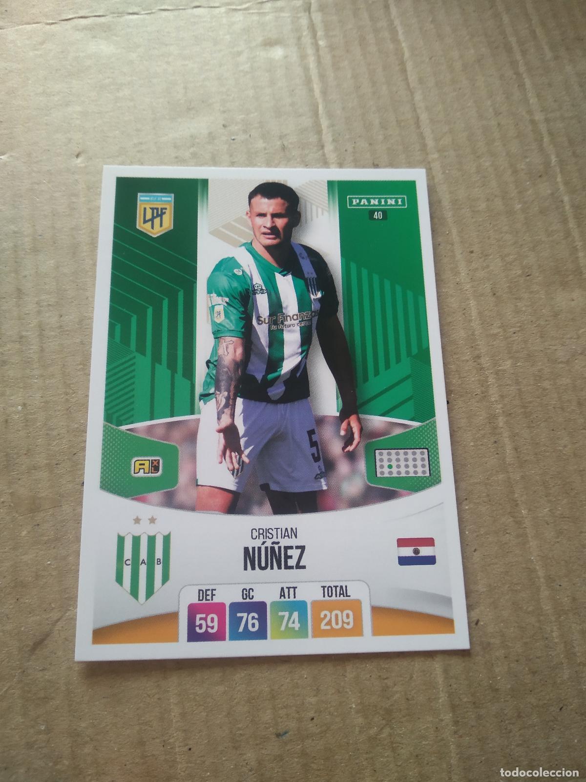 Cromos de F&uacute;tbol: 40 CRISTIAN NU&Ntilde;EZ BANFIELD CROMO FUTBOL ARGENTINO PANINI LIGA ARGENTINA 2024 ADRENALYN