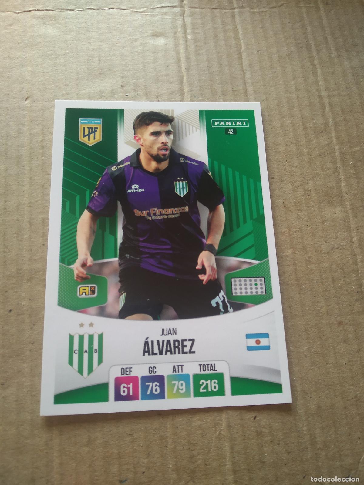 Cromos de F&uacute;tbol: 42 JUAN ALVAREZ BANFIELD CROMO FUTBOL ARGENTINO PANINI LIGA ARGENTINA 2024 ADRENALYN