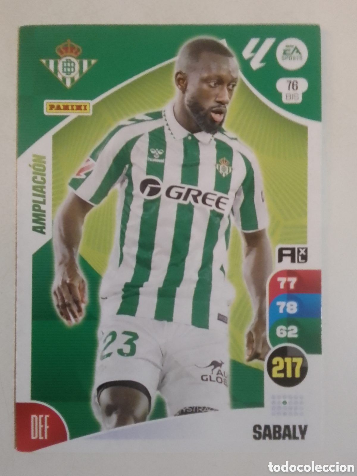 Cromos de F&uacute;tbol: Adrenalyn XL 2024-25 n&deg; 76 BIS Sabaly &bull; Betis. AMPLIACI&Oacute;N.