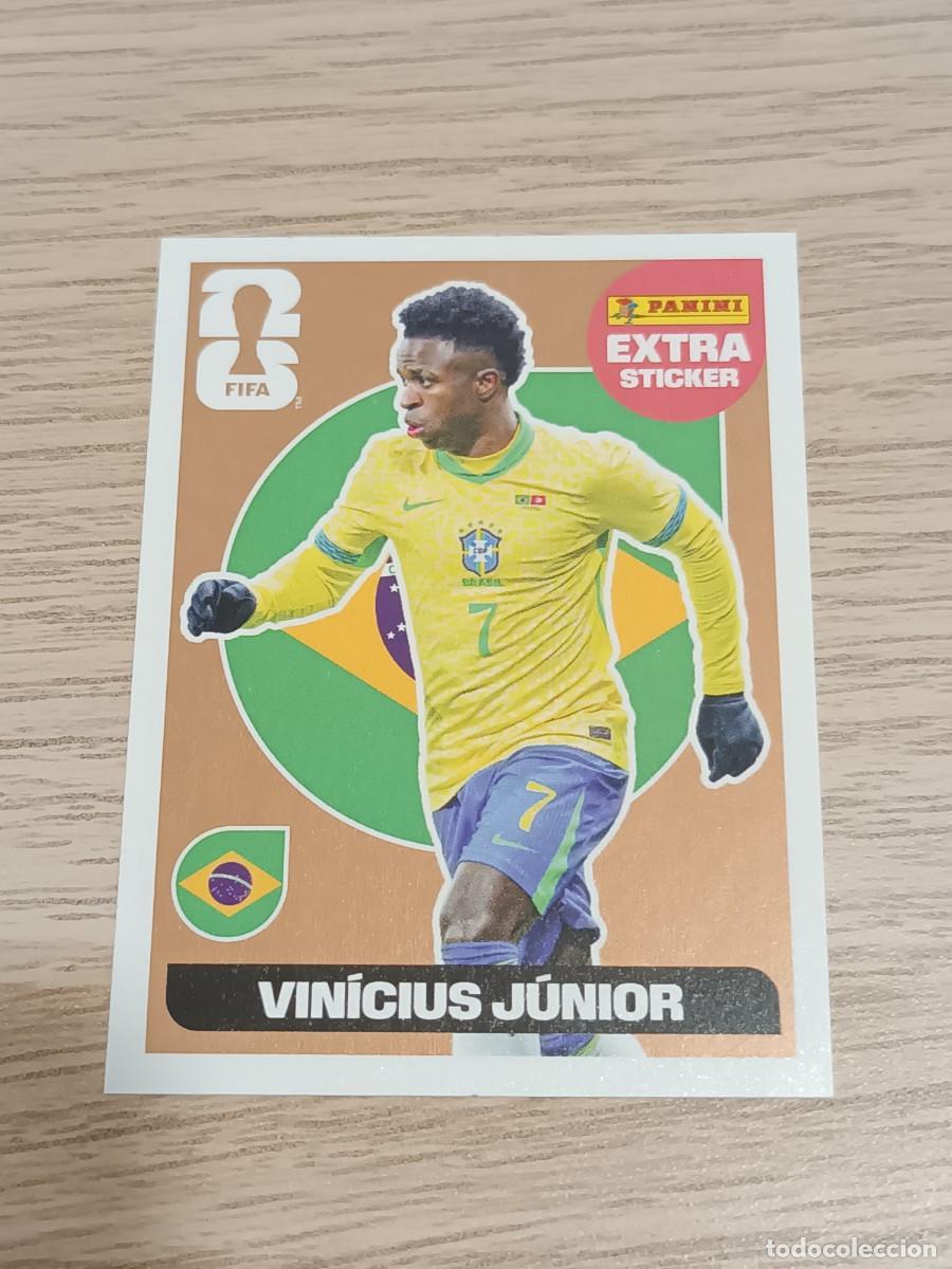Cromos de F&uacute;tbol: EXTRA STICKER PANINI VINICIUS JUNIOR BRASIL REAL MADRID BRONZE BRONCE MUNDIAL 2026