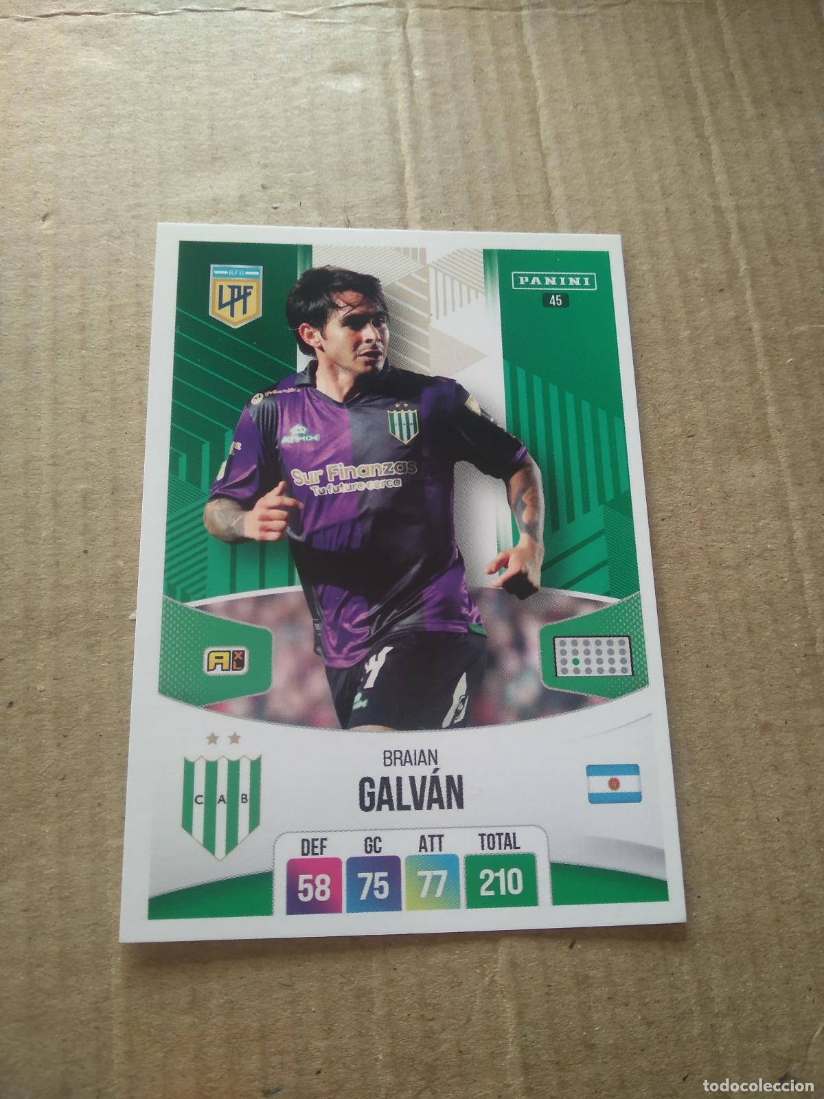 Cartes &agrave; collectionner de Football: 45 BRAIAN GALVAN BANFIELD CROMO FUTBOL ARGENTINO PANINI LIGA ARGENTINA 2024 ADRENALYN