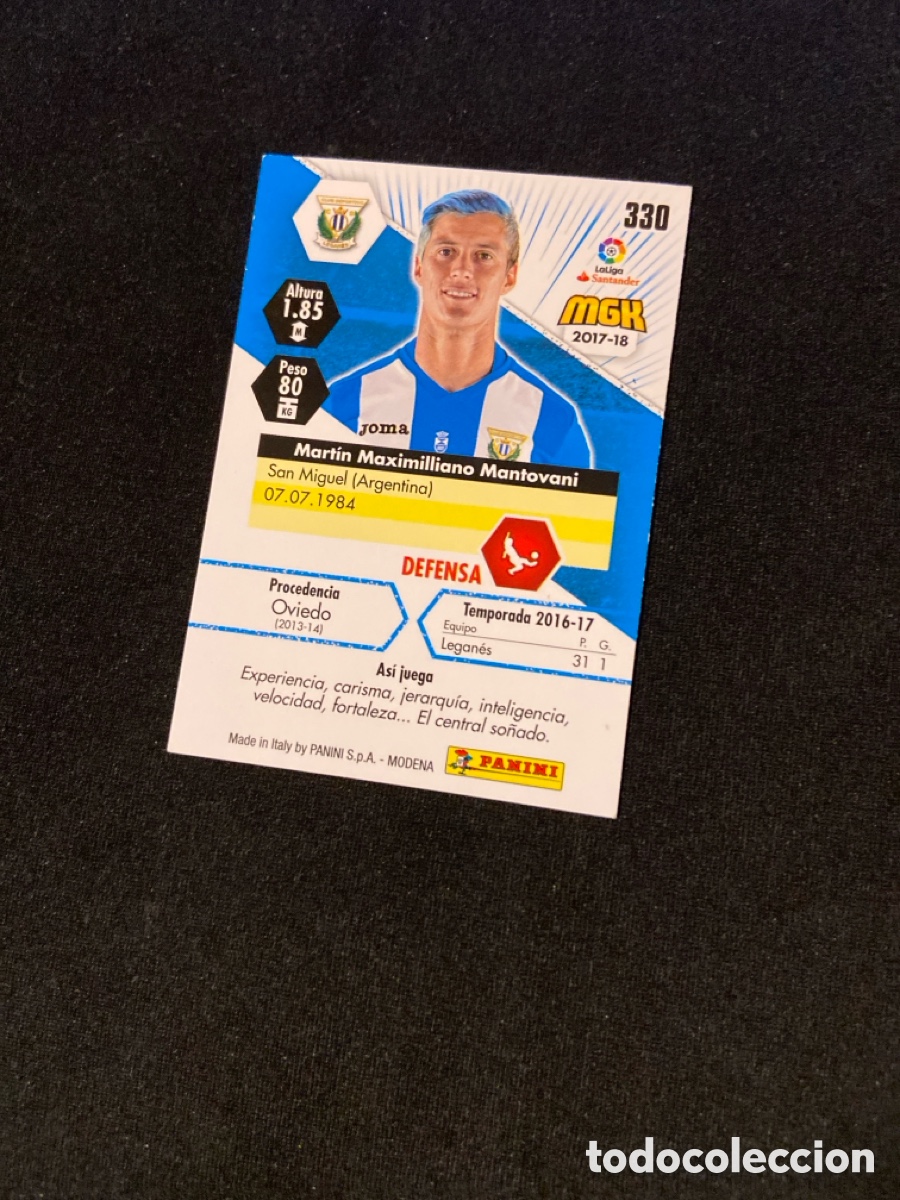 Cromos de f&uacute;tbol: MANTOVANI 330 (LEGAN&Eacute;S) MEGA - Foto 2