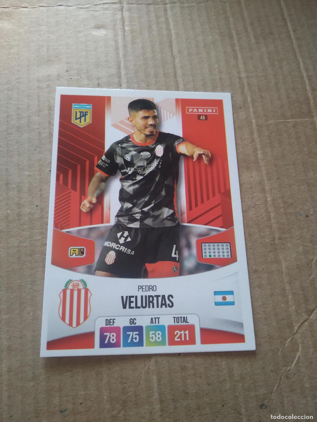 Cromos de F&uacute;tbol: 48 PEDRO VELURTAS BARRACAS CENTRAL CROMO FUTBOL ARGENTINO PANINI LIGA ARGENTINA 2024 ADRENALYN