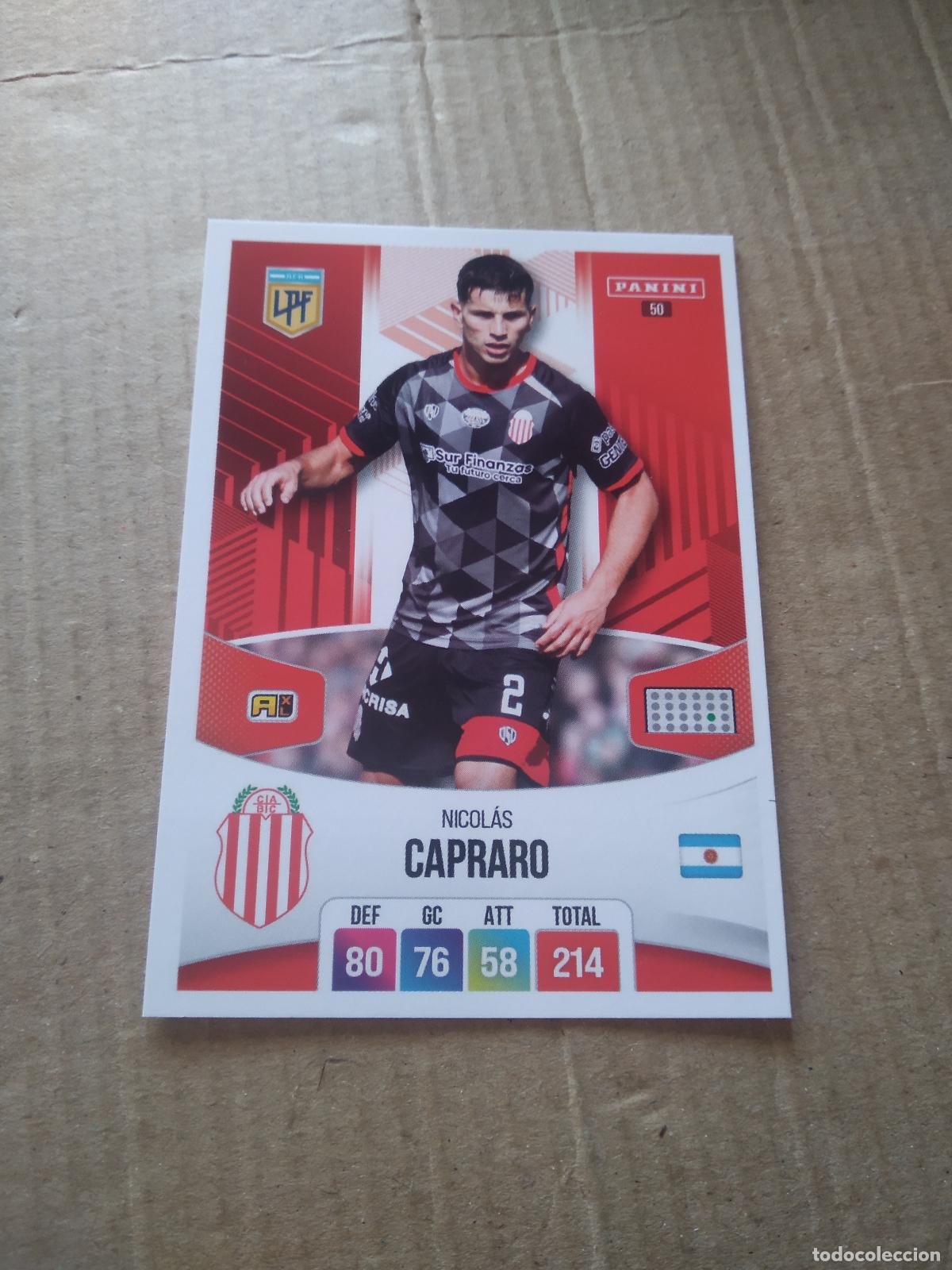 Cromos de F&uacute;tbol: 50 NICOLAS CAPRARO BARRACAS CENTRAL CROMO FUTBOL ARGENTINO PANINI LIGA ARGENTINA 2024 ADRENALYN