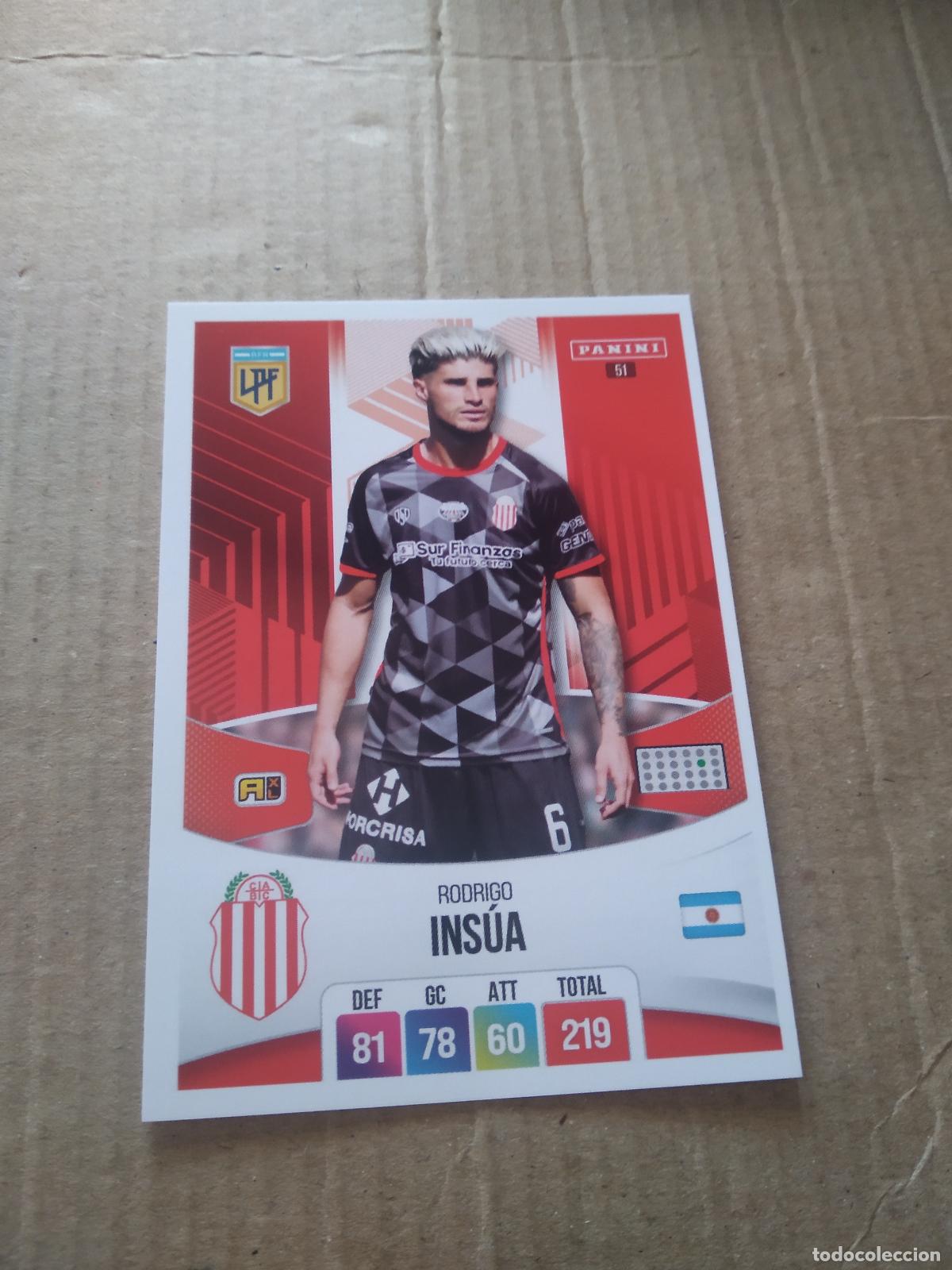 Cromos de F&uacute;tbol: 51 RODRIGO INSUA BARRACAS CENTRAL CROMO FUTBOL ARGENTINO PANINI LIGA ARGENTINA 2024 ADRENALYN