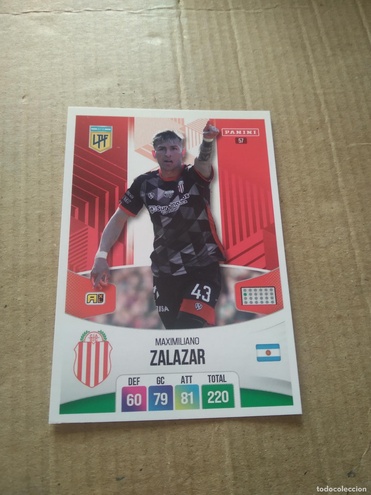 Cromos de F&uacute;tbol: 57 MAXIMILIANO ZALAZAR BARRACAS CENTRAL CROMO FUTBOL ARGENTINO PANINI LIGA ARGENTINA 2024 ADRENALYN
