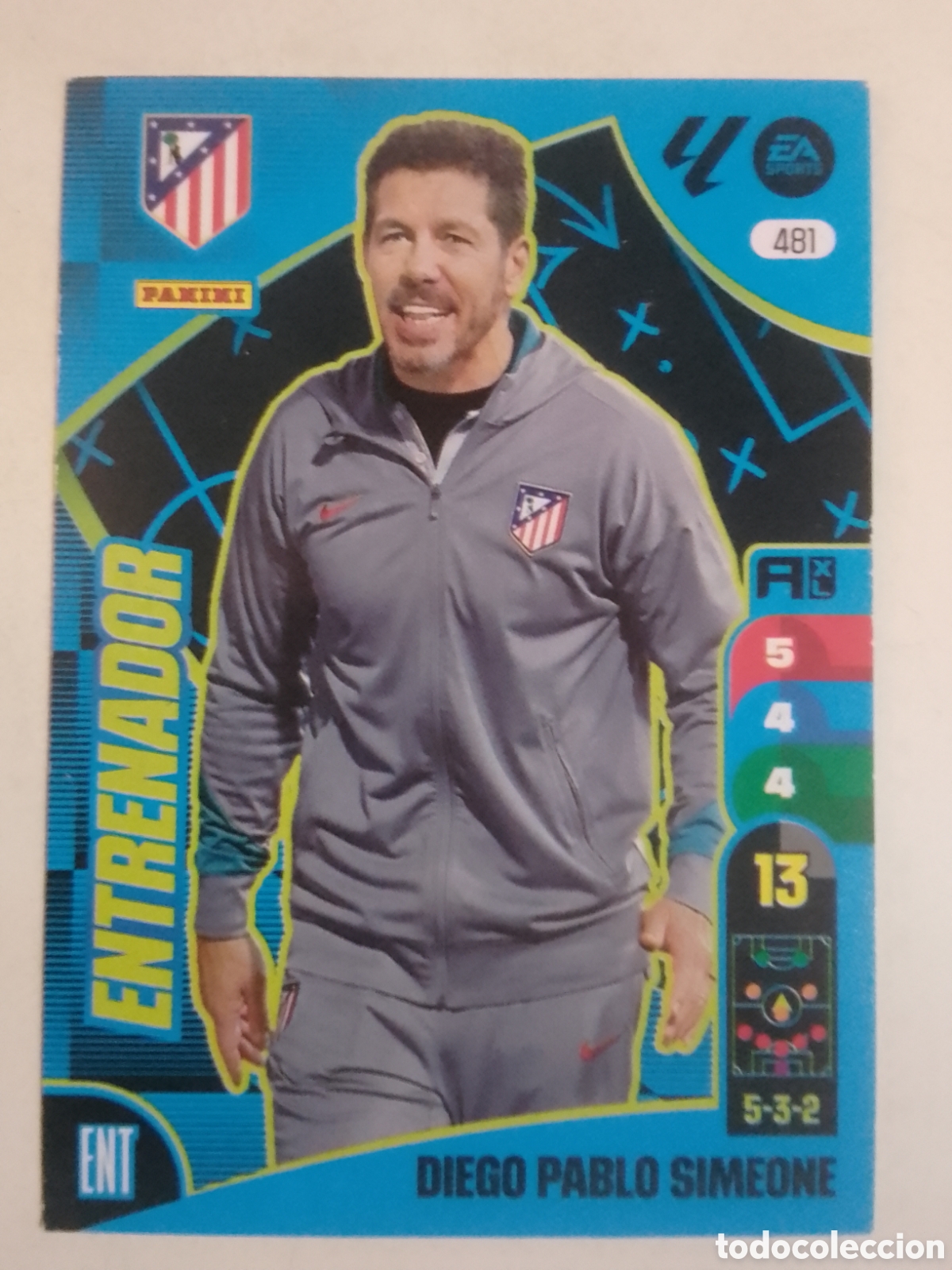 Cromos de F&uacute;tbol: Adrenalyn XL 2024-25 n&deg; 481 Diego Pablo Simeone &bull; Atl&eacute;tico de Madrid.