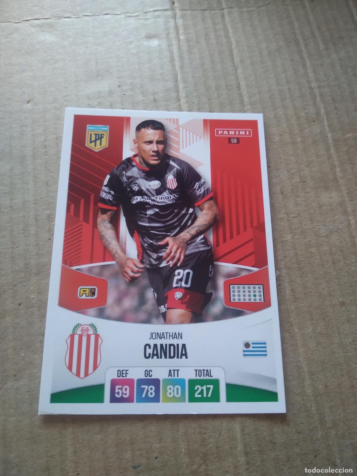 Cromos de F&uacute;tbol: 59 JONATHAN CANDIA BARRACAS CENTRAL CROMO FUTBOL ARGENTINO PANINI LIGA ARGENTINA 2024 ADRENALYN
